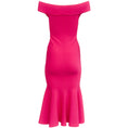 Load image into Gallery viewer, Roland Mouret Hot Pink Knit Off Shoulder Midi Dress
