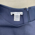 Load image into Gallery viewer, Oscar de la Renta Navy / Beige Cotton / Silk Sleeveless Dress