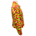 Load image into Gallery viewer, Dries Van Noten Lime Green / Burgundy / Orange Multi Printed Button Front Cotton Jacket