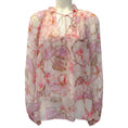 Load image into Gallery viewer, Zimmermann Coral Hibiscus Sheer Floral Print Matchmaker Billow Blouse