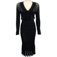 Load image into Gallery viewer, Moschino Cheap And Chic Black Ribbed Long Sleeve Dress