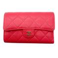 Load image into Gallery viewer, Chanel Pink Quilted Caviar Leather Timeless Wallet