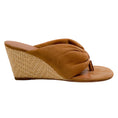 Load image into Gallery viewer, Staud Cashew Suede Dahlia Wedge Sandals
