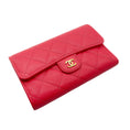 Load image into Gallery viewer, Chanel Pink Quilted Caviar Leather Timeless Wallet