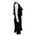 Load image into Gallery viewer, Michael Kors Collection Black Ruffled Wool Cocktail Dress