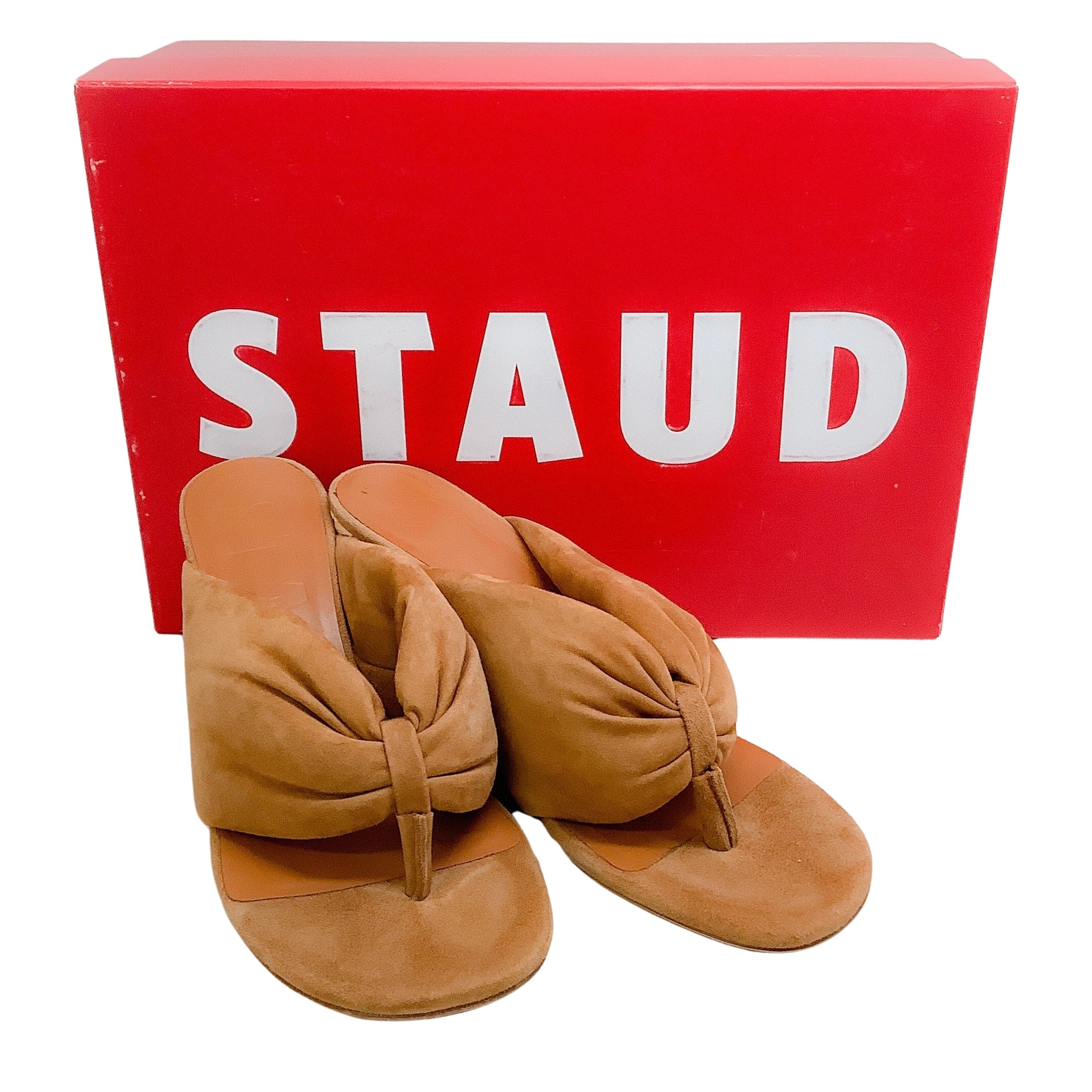 Staud Cashew Suede Dahlia Wedge Sandals