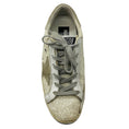 Load image into Gallery viewer, Golden Goose Deluxe Brand White / Grey Suede Trimmed Glitter Low Top Superstar Sneakers