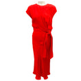 Load image into Gallery viewer, Mantu Burnt Red 2023 Self Tie Midi Dress