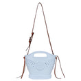 Load image into Gallery viewer, Lanvin Blue Rubber Logo Embossed Bucket Bag
