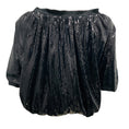 Load image into Gallery viewer, Lanvin Black Sequin Embellished Zip Front Top