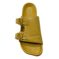 Load image into Gallery viewer, Loewe Sand Beige Ease Logo Buckle Strap Calf Leather Slide Sandals