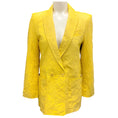 Load image into Gallery viewer, Zadig & Voltaire Light Yellow Visko Crinkled Leather Blazer