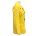 Load image into Gallery viewer, Zadig & Voltaire Light Yellow Visko Crinkled Leather Blazer