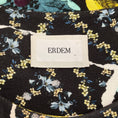 Load image into Gallery viewer, Erdem Black Multi Floral Print Jersey Allegra Midi Dress