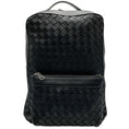 Load image into Gallery viewer, Bottega Veneta Black Leather Intrecciato Backpack