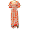 Load image into Gallery viewer, Rhode Orange / White Cotton Ravello Claude Midi Dress