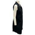Load image into Gallery viewer, Celine Black / Gold Button-front Sleeveless Collared Cotton Dress