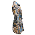 Load image into Gallery viewer, Zimmermann Blue Multi Nautical Patch Print Alight Linen Mini Utility Dress with Belt