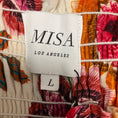 Load image into Gallery viewer, MISA Los Angeles Ivory / Pink / Orange Multi Floral Printed Midi Dress