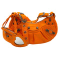 Load image into Gallery viewer, Balenciaga Orange Croc Embossed Leather Le Cagole XS Shoulder Bag