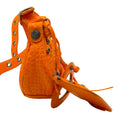 Load image into Gallery viewer, Balenciaga Orange Croc Embossed Leather Le Cagole XS Shoulder Bag