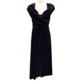 Load image into Gallery viewer, Talbot Runhof Purple Velvet Cocktail Dress