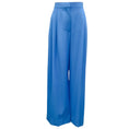 Load image into Gallery viewer, Alexander McQueen Turquoise 2023 Pleat Front High Waist Wide Leg Trousers