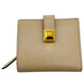 Load image into Gallery viewer, Fendi Beige Leather Bi Fold Wallet with Single Stud
