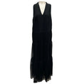 Load image into Gallery viewer, Akris Punto Black Mesh Tulle and Velvet Dot Sleeveless Maxi Dress