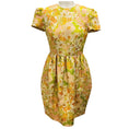 Load image into Gallery viewer, Zimmermann Yellow / Green / Orange / Gold Metallic Short Sleeved Floral Shimmer Mini Dress
