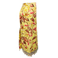 Load image into Gallery viewer, Zimmermann Yellow Multi Stone Embellished Floral Print Linen Midi Pencil Skirt