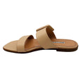Load image into Gallery viewer, Manolo Blahnik Beige Tituba Buckled Flat Leather Sandals