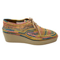 Load image into Gallery viewer, Robert Clergerie Multi Paille Mix Pastel Lisa Raffia Derby Platform Shoes
