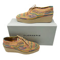 Load image into Gallery viewer, Robert Clergerie Multi Paille Mix Pastel Lisa Raffia Derby Platform Shoes