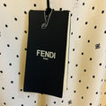 Load image into Gallery viewer, Fendi Ivory / Black Dot Print Silk Maxi Skirt