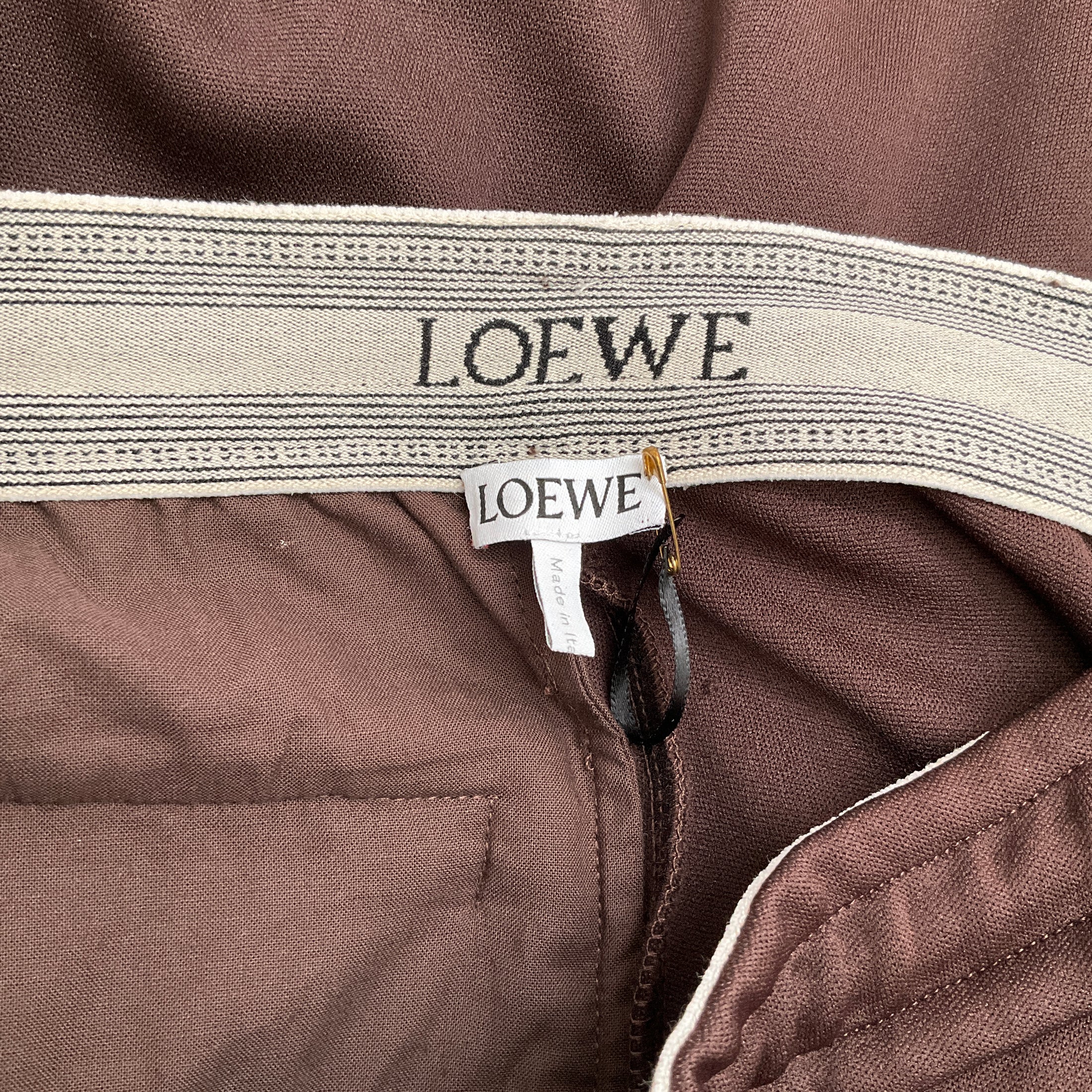 Loewe Brown Jersey Anagram Embroidered Track Pants