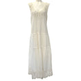 Load image into Gallery viewer, THE GREAT. White Eyelet Crochet The Soleil Maxi Dress