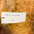 Load image into Gallery viewer, Imp of the Roses Tan Tiger Lily Leather Jacket with Brass Fleur Buttons
