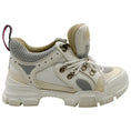 Load image into Gallery viewer, Gucci White Leather / Mesh Flashtrek Sneakers