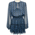 Load image into Gallery viewer, MISA Los Angeles Blue Valencia Tile Lorena Mini Dress