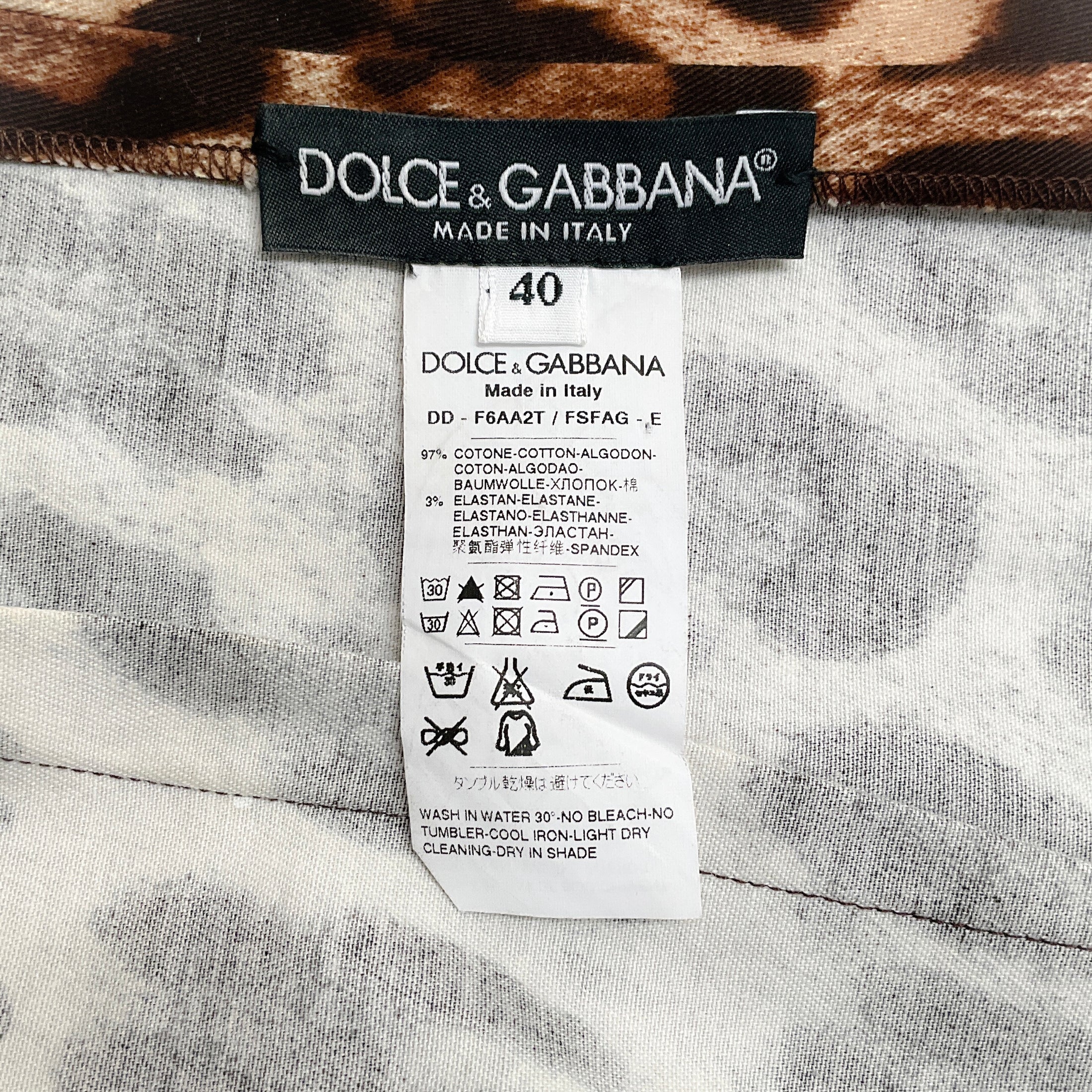 Dolce & Gabbana Brown Leopard Sleeveless Dress