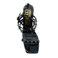 Load image into Gallery viewer, Versace Jeans Couture Black / Gold Studded Patent Leather Sandals