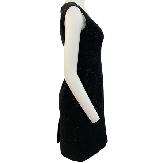 Carolina Herrera Black Sequin Embellished Sleeveless Dress