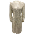 Load image into Gallery viewer, Naeem Khan Gold / Silver Metallic Sequined Cocktail Dress