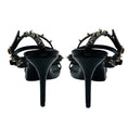 Load image into Gallery viewer, Versace Jeans Couture Black / Gold Studded Patent Leather Sandals