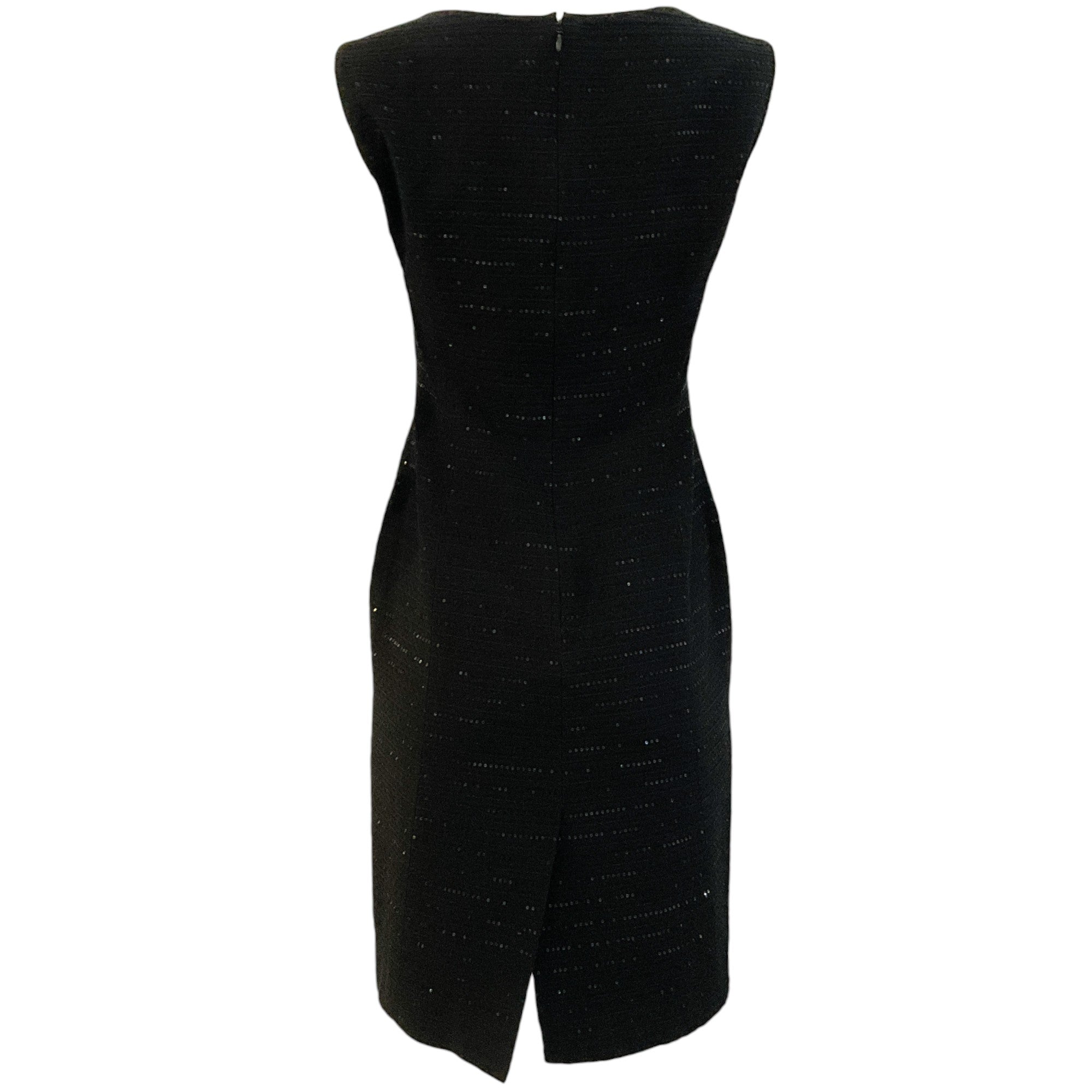 Carolina Herrera Black Sequin Embellished Sleeveless Dress