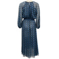 Load image into Gallery viewer, MISA Los Angeles Blue Valencia Tile Leila Midi Dress