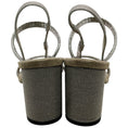 Load image into Gallery viewer, Brunello Cucinelli Embossed Metallic Strap Sandals with Monili Heel