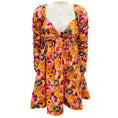 Load image into Gallery viewer, Zimmermann Mustard Multi Floral Violet Twist Front Mini Dress