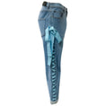 Load image into Gallery viewer, Fendi Cropped Cuffed Jeans with Side Laced Ribbon Detail